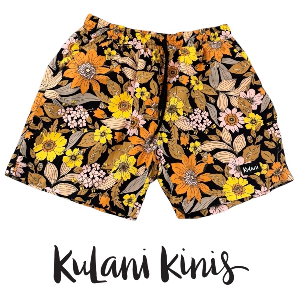 Kulani Kinis Swim Trunks in "La Isla" Floral Print